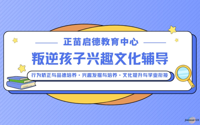 正苗启德教育中心叛逆孩子兴趣文化辅导